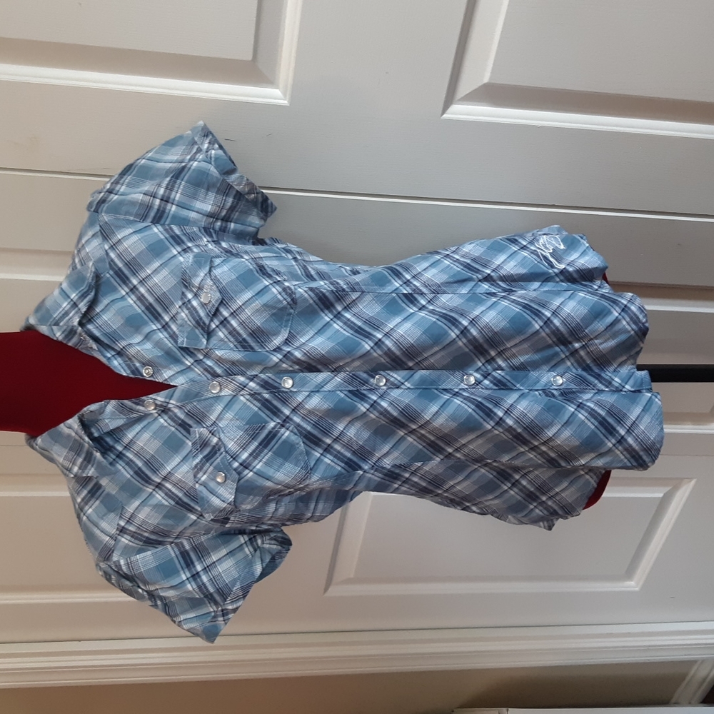 Harley-Davidson Plaid Short Sleeve Button Down - M